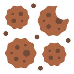 cookie sweet bakery food icon
