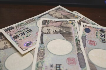 Sendai, Miyagi, Japan, December 2022.Bank of Japan 10,000 yen note