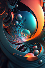 Abstract futuristic background. Beautiful 3d dynamic wallpaper
