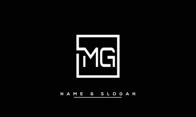 MG,  GM,  M,  G   Abstract  Letters  Logo  Monogram - obrazy, fototapety, plakaty