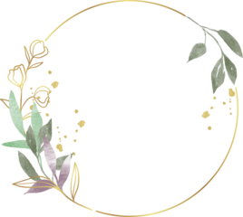 Watercolor Floral Frame