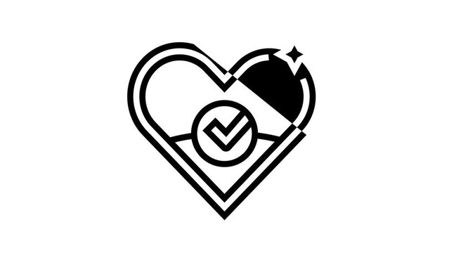 eco cosmetic for sensitive skin line icon animation