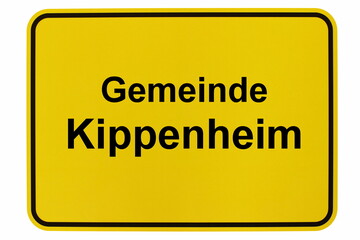 Illustration eines Ortsschildes der Gemeinde Kippenheim in Baden-Württemberg