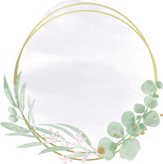 Watercolor Floral Frame