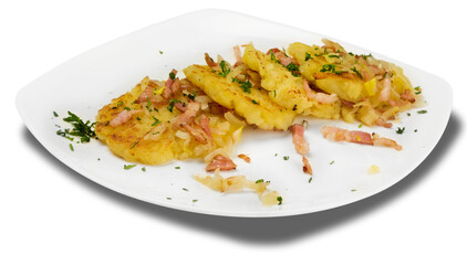 Tasty fresh Food dish with a blank plate