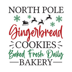 North pole gingerbread cookies baked fresh daily bakery