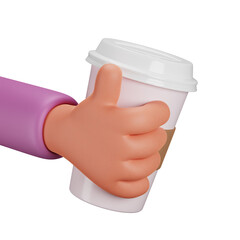 hand holding a coffee cup