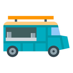 van food truck flat icon