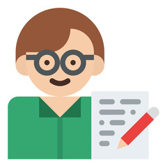 writer occupation job profession icon