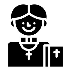 priest occupation job profession icon