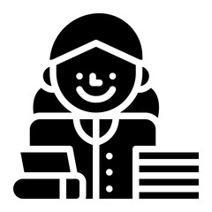 secretary occupation job profession icon