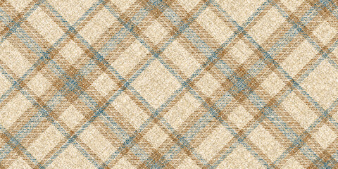 old grungy ragged fabric diagonal texture light classic colors tweed down scarf brown gray strips on beige checkered gingham repeatable ornament for plaid tablecloths shirts tartan clothes dresses bed