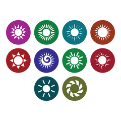 sun icon set