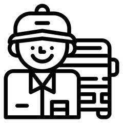 bus driver occupation job profession icon