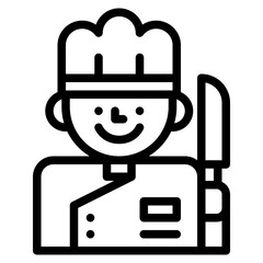 chef occupation job profession icon