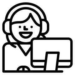 customer agent occupation job profession icon