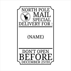North pole mail special delivery for