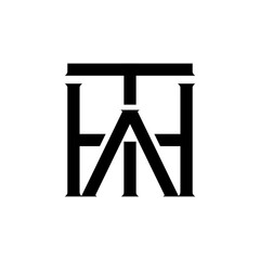 ATH Initial modern letter logo, Monogram logo
