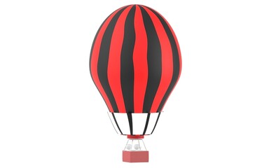 Naklejka premium 3d character , man in a hot air balloon