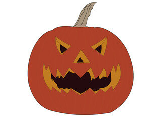 halloween pumpkin isolated on white