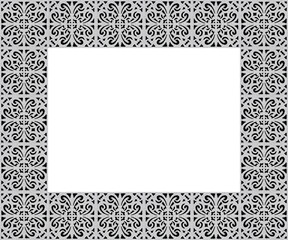 Abstract composition with floral pattern - frame concept with copy space