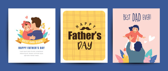 Happy Father's Day. Vector illustration.