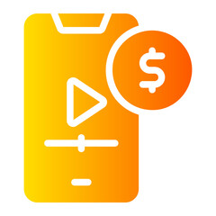 monetization gradient icon