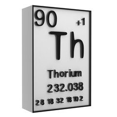 Thorium,Phosphorus on the periodic table of the elements on white blackground,history of chemical elements, represents the atomic number and symbol.,3d rendering
