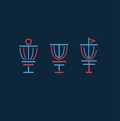 Creative unique editable vector of discgolf basket icon  best for any digital graphic or print 