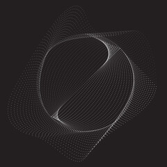 Abstract oval Lines Background with geometric circles . Vector rotating ellipse Line Design . Poster template . Concentric circles logo .Minimal art 