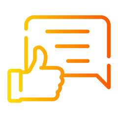 Obraz premium feedback gradient icon