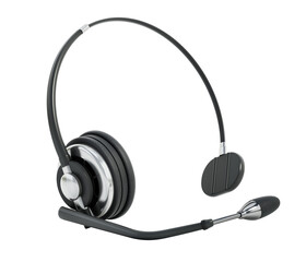 Call center headset isolated on white background. 3D illustration