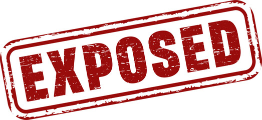 Exposed grunge rubber stamp