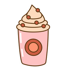 ice coffee hand drawn