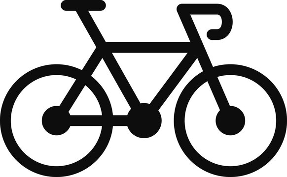 Racing bike line icon Isolated