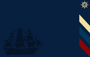 usa background empty space with columbus ship 