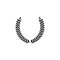 Obraz premium Black silhouette laurel wreath vector illustration