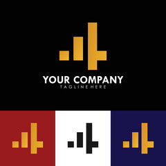 Abstract logo design, your company branding. Design template with number 4 shape