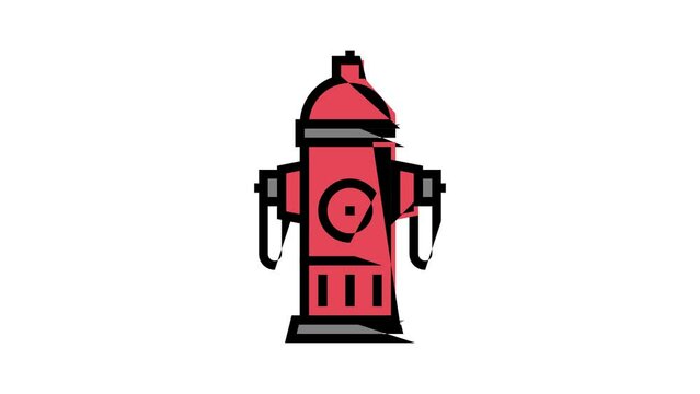 hydrant fire color icon animation