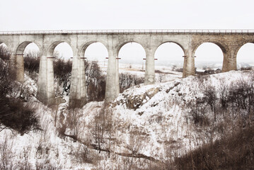 view from the viaduct in winter