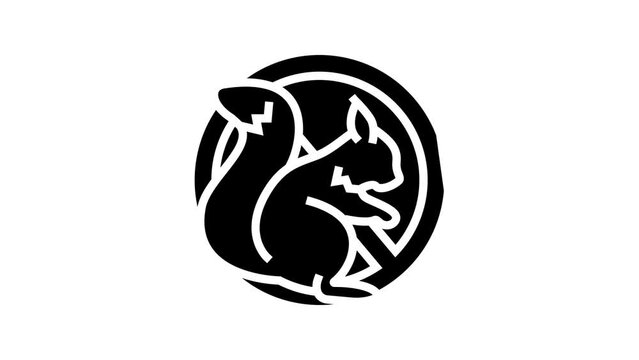 squirrel control line icon animation