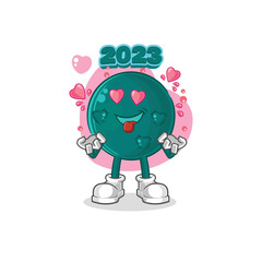 2023 fallin love vector. cartoon character
