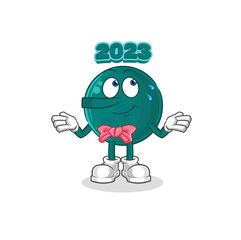 2023 lie like Pinocchio character. cartoon mascot vector