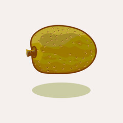 Fresh jackfruit hand drawn cartoon illustration