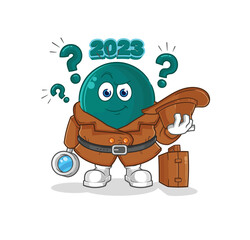 2023 detective vector. cartoon character