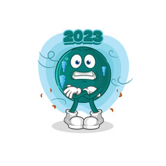 2023 cold illustration. character vector