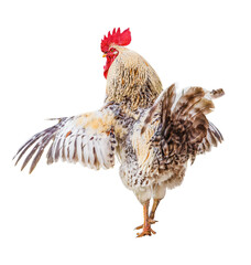 Beautiful rooster cock isolated on white background © The Len