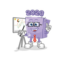 new year marketing character. cartoon mascot vector