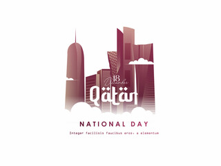 National Day of Qatar. a national holiday celebrating the union and gaining independence Qatar December 18 capital of Doha