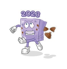 new year throwing shit vector